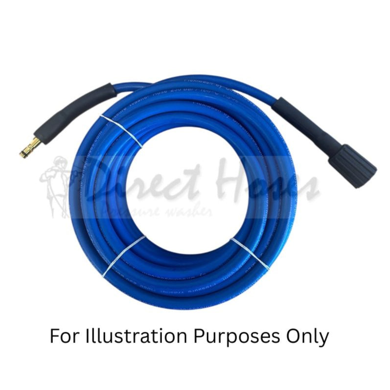 Karcher style replacement Rubber FLEXIWASH HOSE for Yellow 'C' Clip Trigger, screw fit on to machine