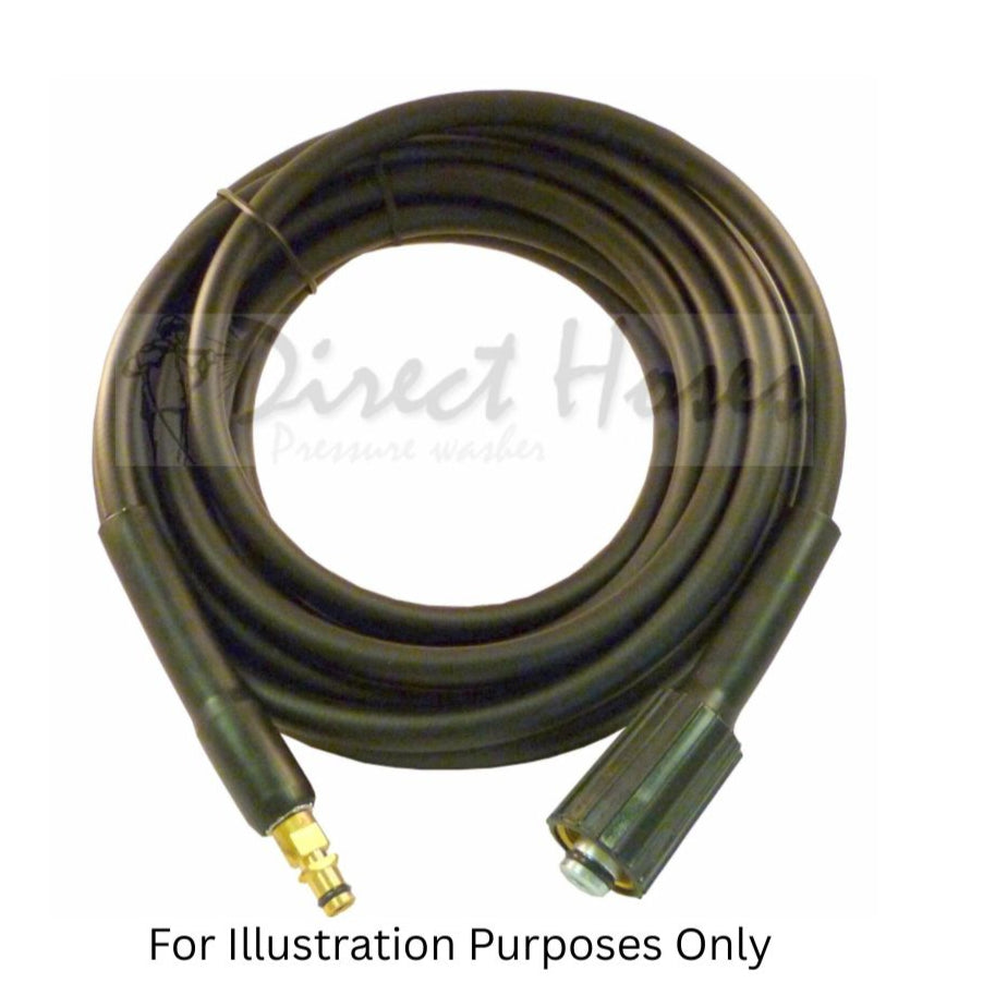 Karcher style replacement hose for yellow 'c' clip trigger - screw fit machine, quick fit trigger gun