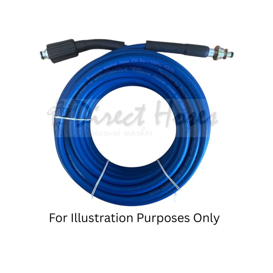 Karcher style replacement Rubber Flexiwash Hose BLACK C Clip trigger, screw fit on to machine