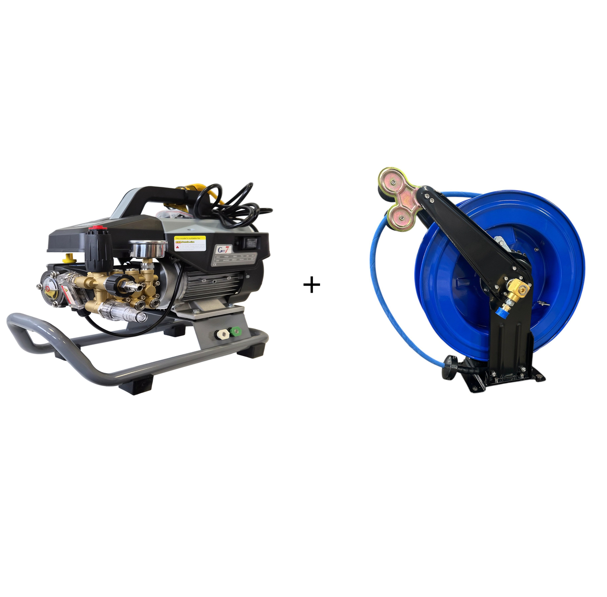 Grey 7 (Industrial/Commercial) HOSE REEL PACK Rubber Wire Reinforced Hose & Detailers pack