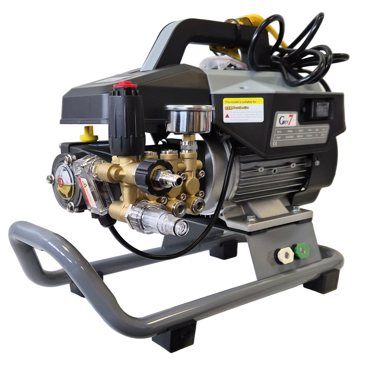 Grey 7 (Industrial/Commercial) CAR DETAILERS PACK Rubber Wire Reinforced Hose Swivel Trigger