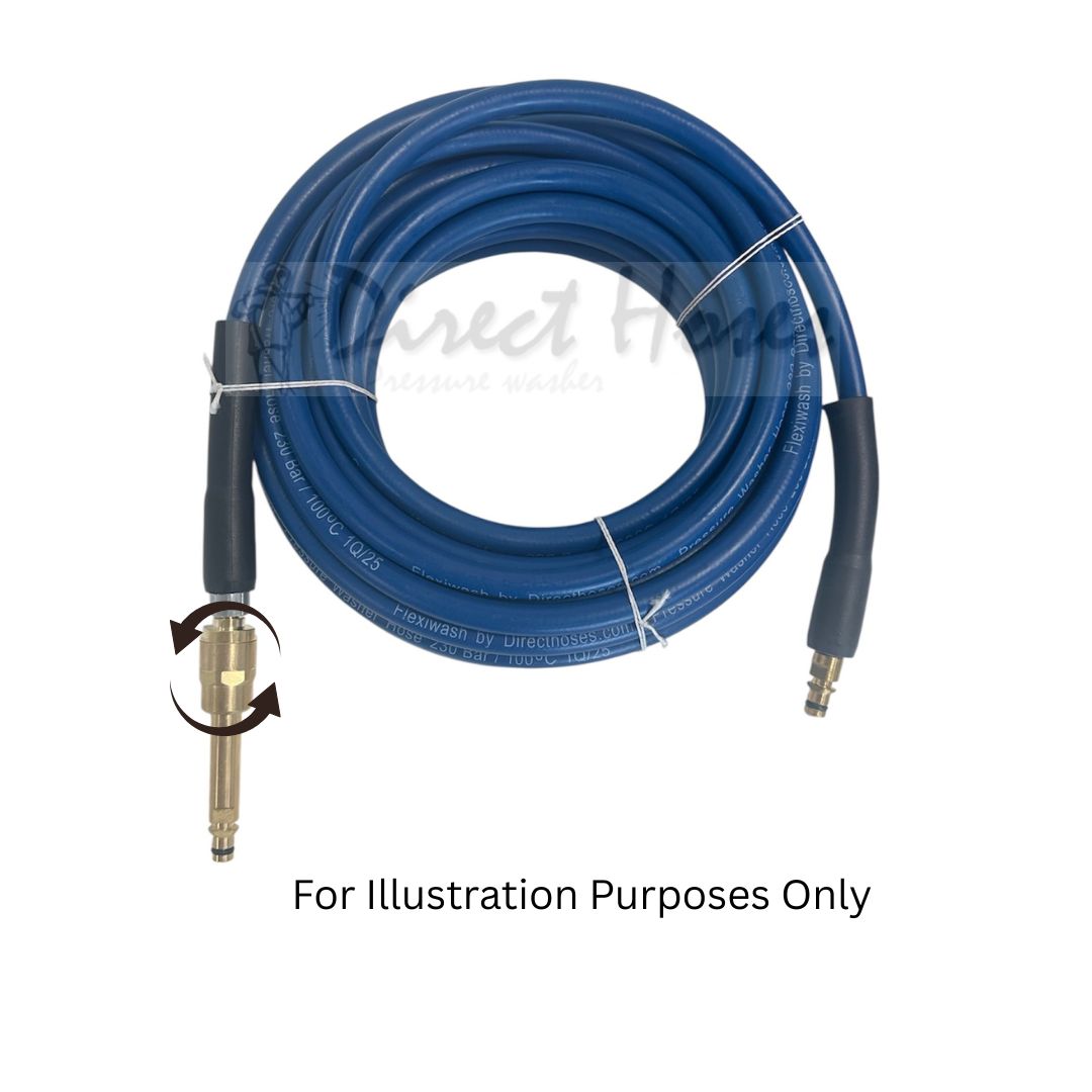 Karcher style replacement Rubber FLEXIWASH Hose Quick Fit Anti Kink Swivel connection