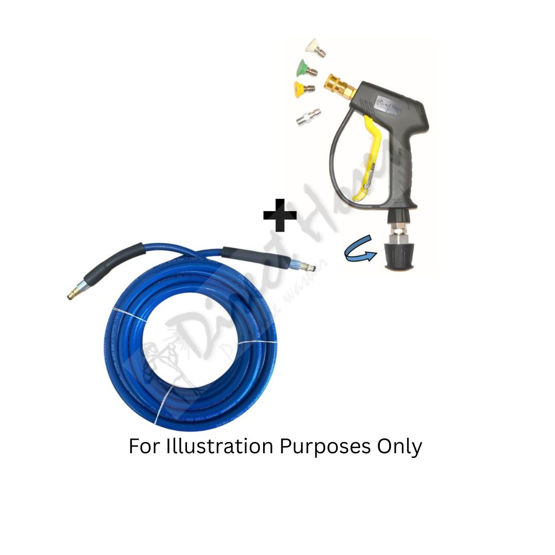 MacAllister 1800-2 Rubber Replacement Hose and Short Trigger with Quick fit Nozzles