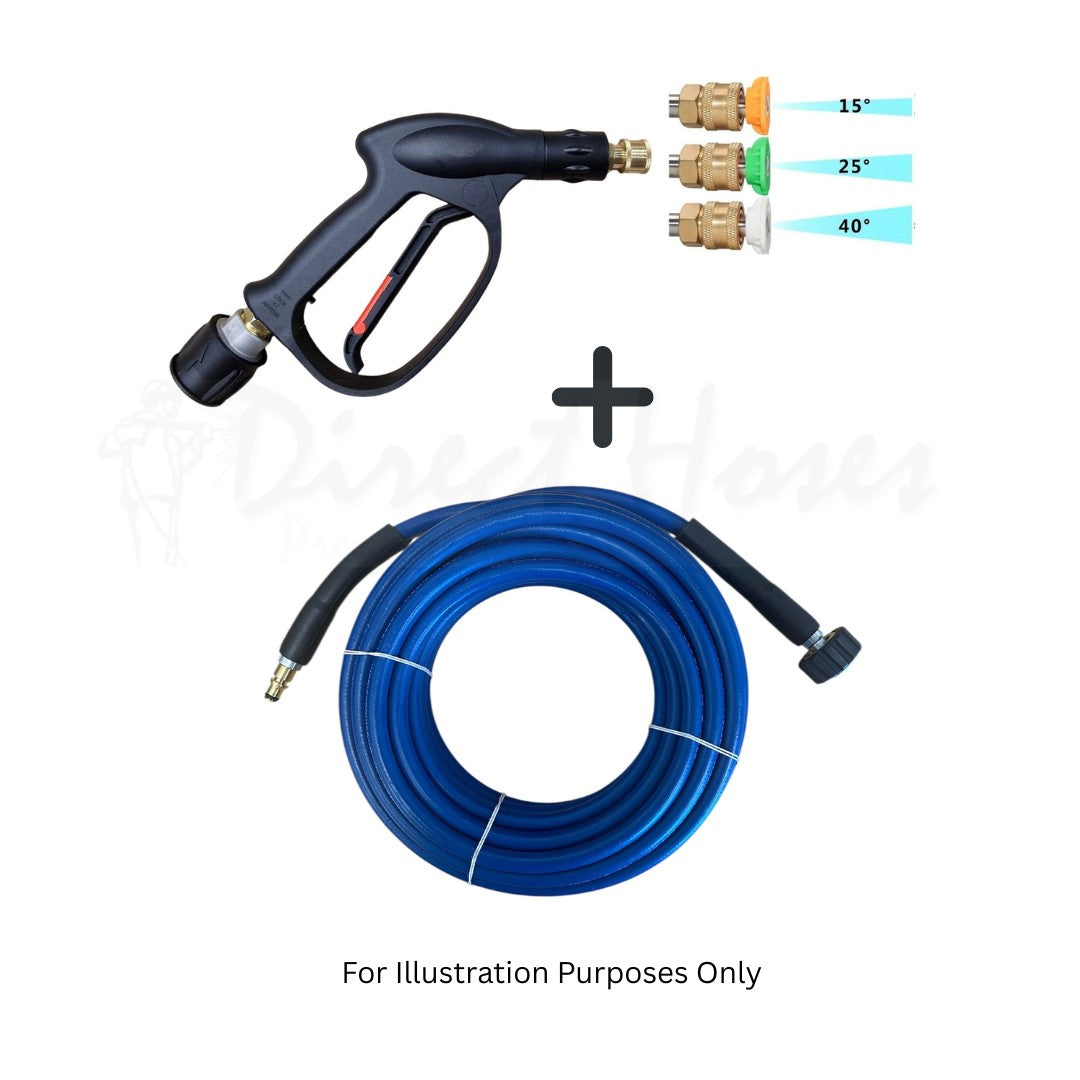 Aldi Workzone Rubber Replacement Hose and Short Trigger with Quick fit Nozzles Q1W-SP05-2200A BJ2017