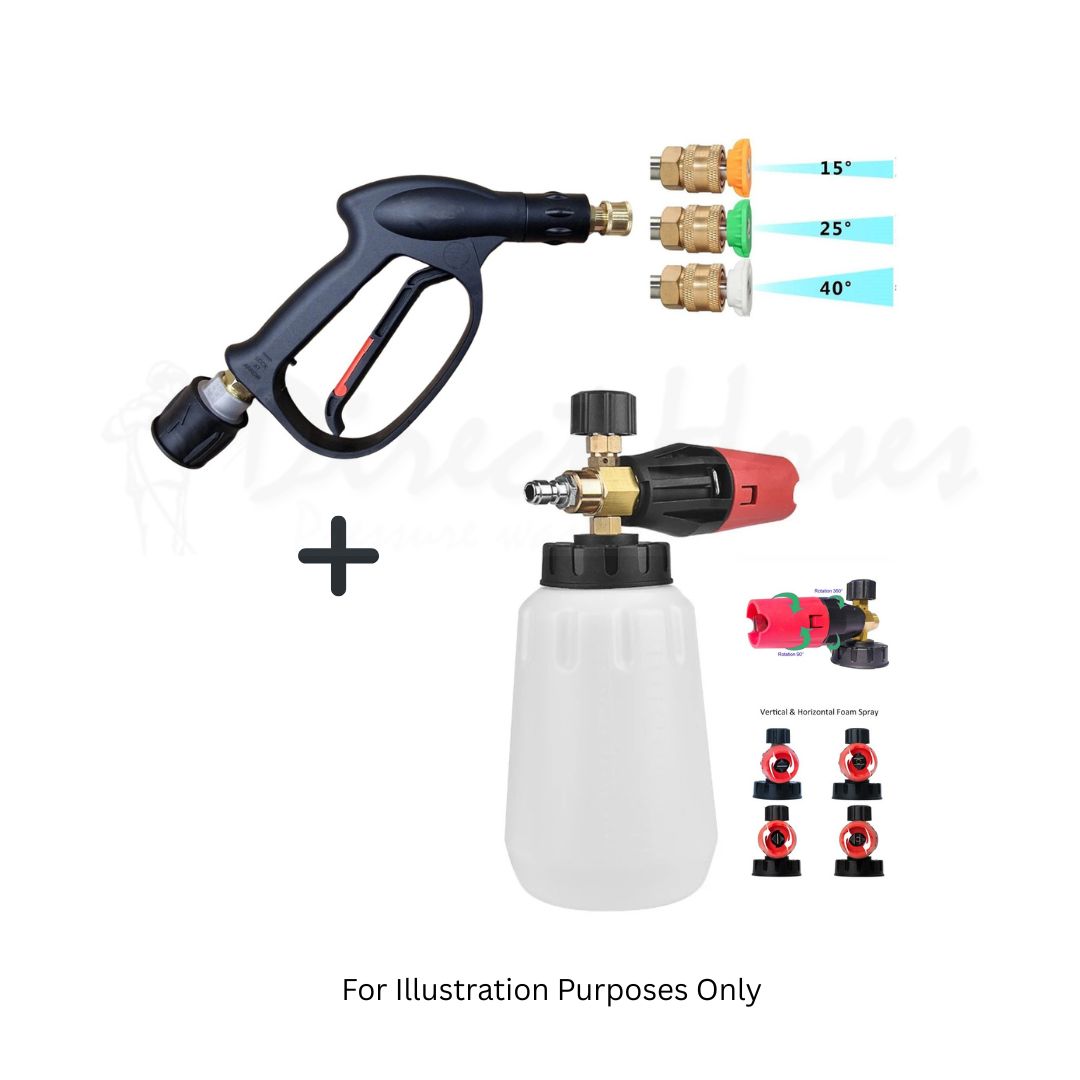 Lidl Parkside PHD 170 E3 Quick fit Short Trigger & foam lance kit c/w Quick fit Nozzles