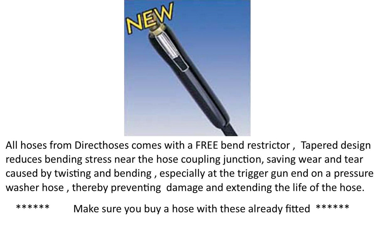 MacAllister Mac1-3 Pressure Washer Replacement Rubber Hose BD 22 / push fit