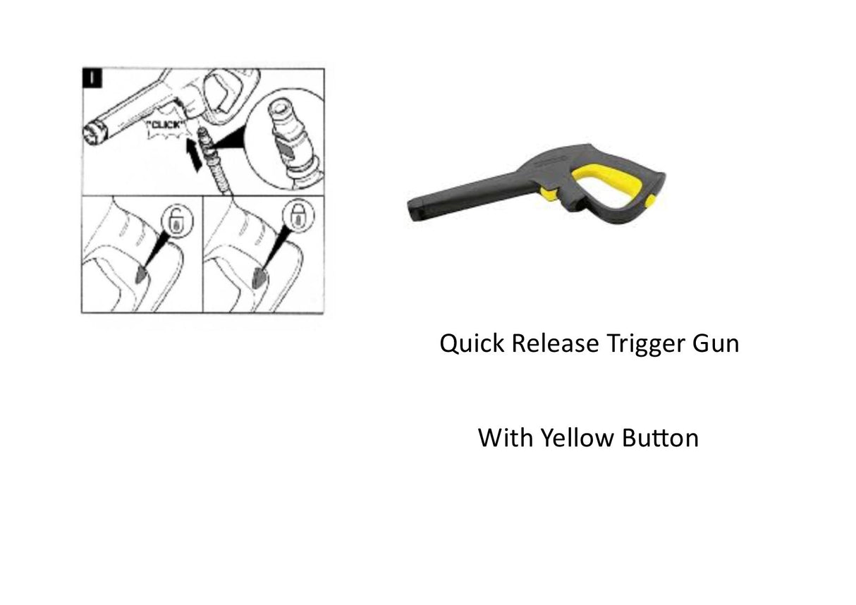 Karcher style replacement Rubber FLEXIWASH Hose Quick Fit Anti Kink Swivel connection
