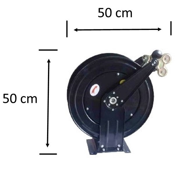 20m Retractable Hose Reel complete with hose for All Black 9, Grey 7