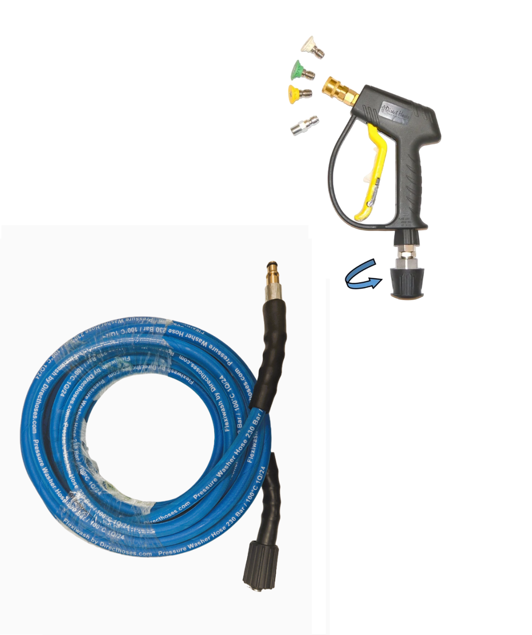 Titan Screwfix TTB669PRW Rubber Replacement Hose and Short Trigger with Quick fit Nozzles