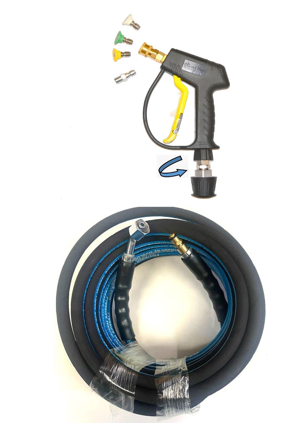 Aldi Ferrex Rubber Replacement Hose and Short Trigger with Quick fit Nozzles Q1W-SP01-2400A