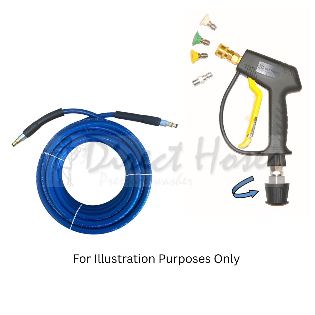 Ryobi Rubber Replacement Hose and Short Trigger with Quick fit Nozzles. Machine Quick fit connection