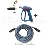 Karcher HD Rubber Replacement Hose and Short Trigger with Quick fit Nozzles