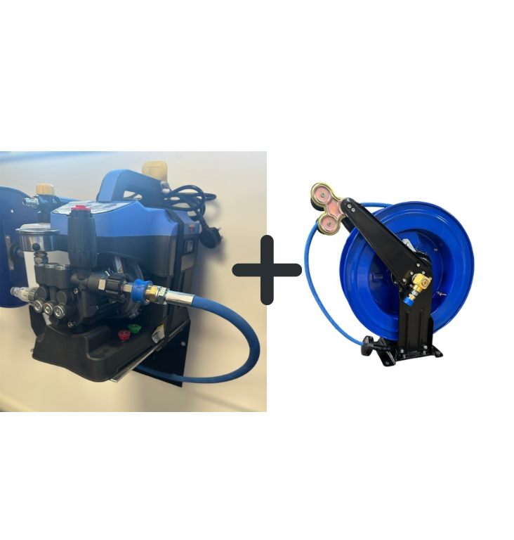 B9 V2 (Domestic) Pressure Washer RETRACTABLE HOSE REEL PACK with Rubber wire reinforced hose
