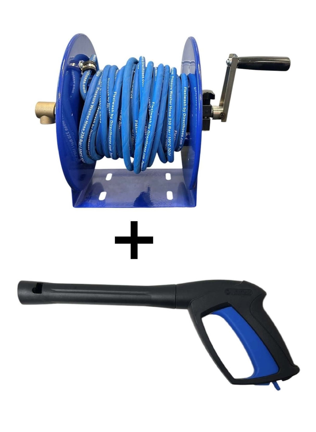 15m Manual Hose Reel complete with hose For Nilfisk Pressure Washers complete with Trigger
