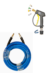 Karcher style 'K' series rubber replacement hose and short trigger with quick fit nozzles - machine quick fit connection