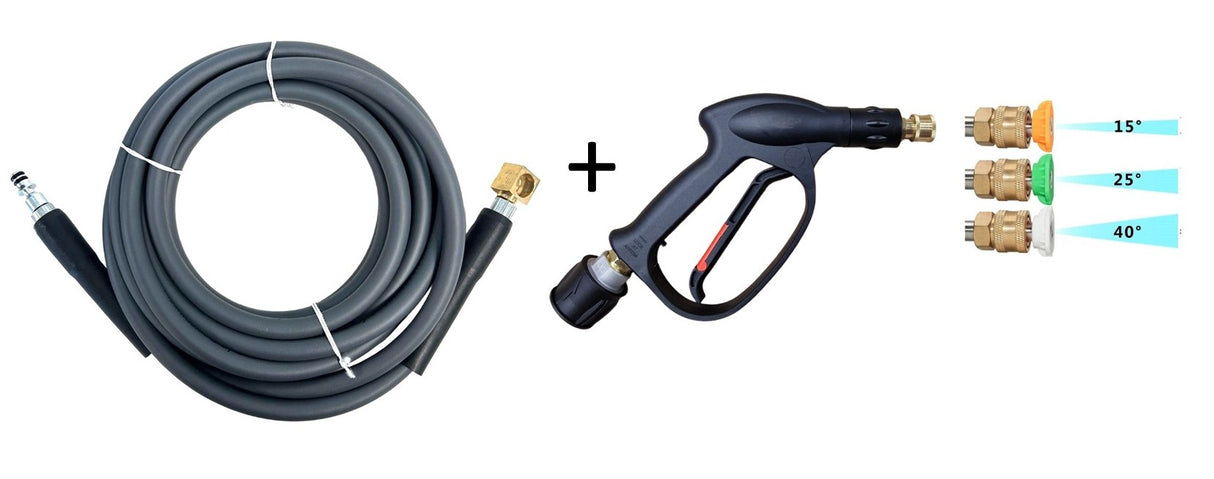 Lidl Parkside PHD 150 F4 Pressure Washer Replacement FLEXIWASH PU Super Flexible Hose & Short trigger gun Kit