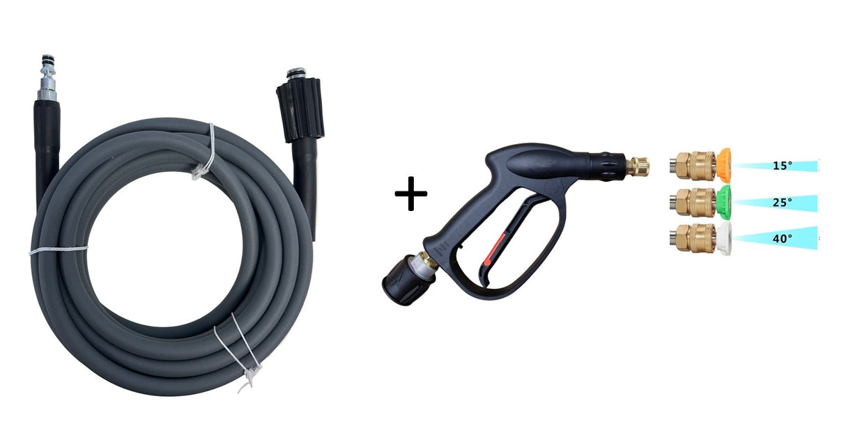Lidl Parkside PHD 100 E2 Pressure Washer Replacement FLEXIWASH PU Super Flexible Hose & Short trigger gun Kit