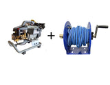 Grey 7 (Industrial/Commercial) HOSE REEL PACK Rubber Wire Reinforced Hose Swivel Trigger