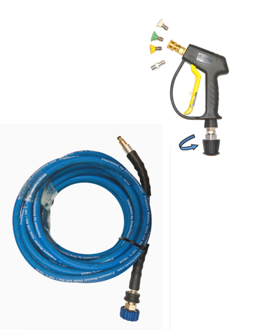 Nilfisk style 'C' series Rubber Replacement Hose Machine quick fit  and Short Trigger with Quick fit Nozzles