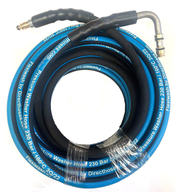 Husqvarna PW350 / PW450 replacement Rubber FLEXIWASH hose Quick fit trigger 90 degree hose reel connection