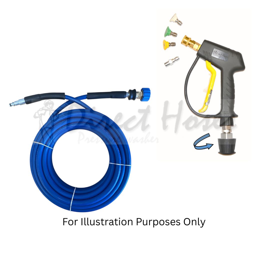 Nilfisk style 'C' series Rubber Replacement Hose Machine quick fit  and Short Trigger with Quick fit Nozzles