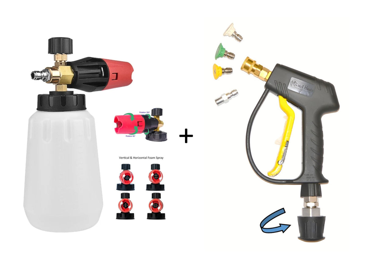 Aldi Ferrex Quick fit Short Trigger & Foam Lance kit c/w Quick fit Noz ...