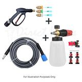 Nilfisk style 'C' series PU replacement hose, short trigger & foam Lance with quick fit nozzles - machine screwfit connection