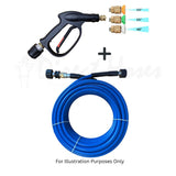 M22 (15mm centre) outlet fit Rubber Replacement Hose Machine quick fit and Short Trigger with Quick fit Nozzles