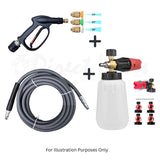 Nilfisk Core PU replacement hose, short trigger & foam Lance with quick fit nozzles - machine quick fit connection