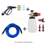 Karcher style 'K' series rubber replacement hose, short trigger & foam Lance with quick fit nozzles - machine quick fit connection