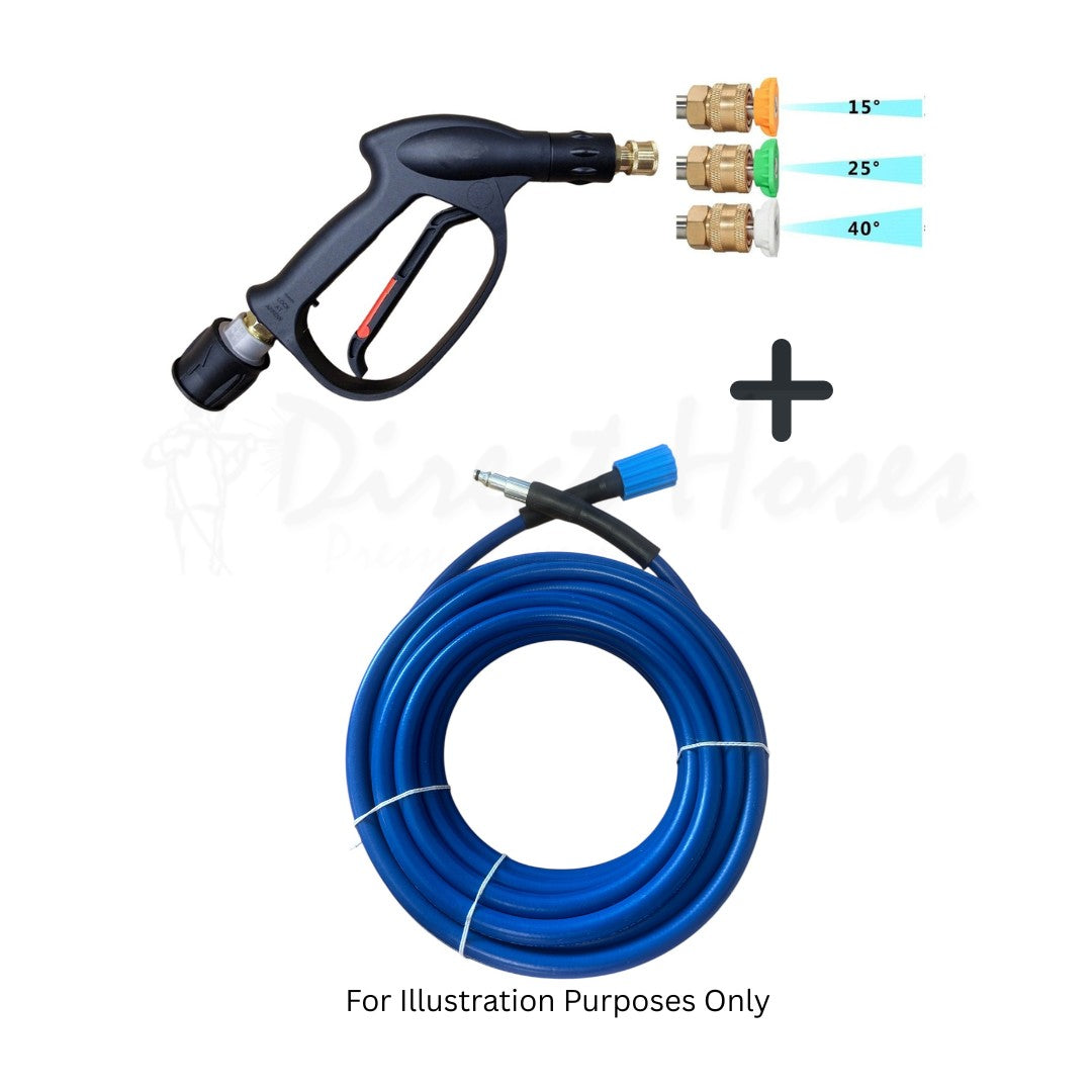 Nilfisk style 'C' series Rubber Replacement Hose with Short Trigger with Quick fit Nozzles