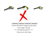 Karcher style replacement Rubber Flexiwash Hose BLACK C Clip trigger, screw fit on to machine