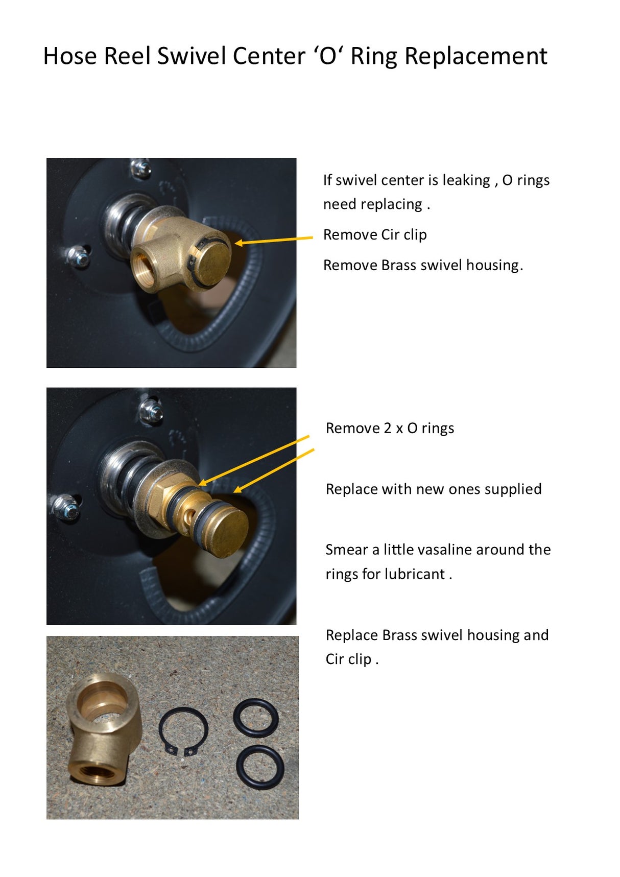 Manual Hose Reel 'O' ring sets – Directhoses