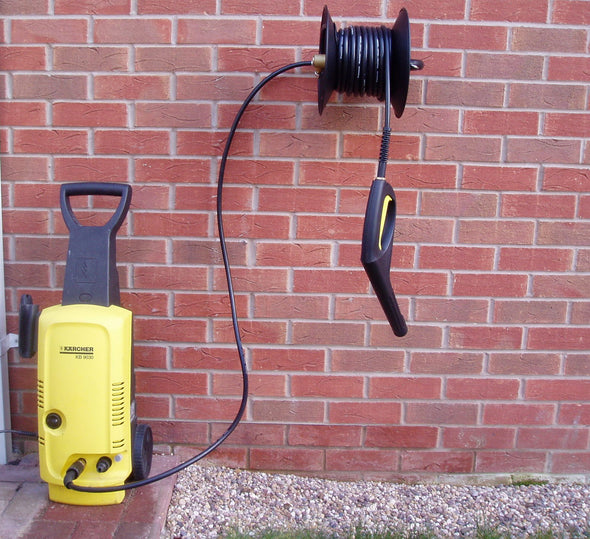 15m Manual Hose Reel complete with hose For Karcher 'K' Series Pressure Washers complete with Trigger