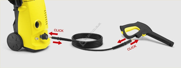 Karcher style replacement Rubber FLEXIWASH Hose Quick Fit Anti Kink Swivel connection