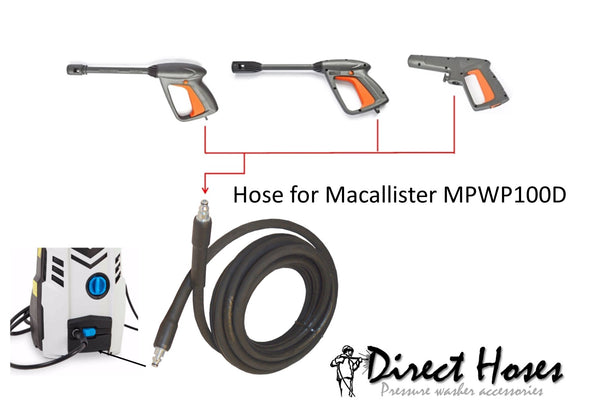 MacAllister MPW100D Pressure Washer Replacement FLEXIWASH Rubber Hose