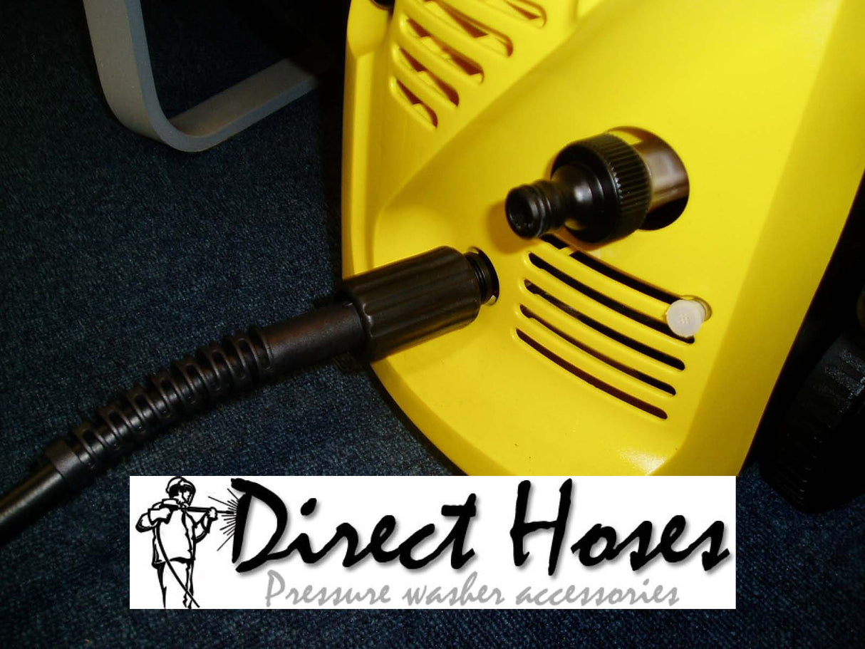 Karcher style 'K' series Rubber Replacement Hose and Short Trigger with Quick fit Nozzles. Screwfit machine connection