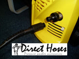 Karcher style 'K' series Rubber Replacement Hose and Short Trigger with Quick fit Nozzles. Screwfit machine connection